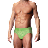 Prowler Lace Open Back Brief Neon Green 2XL