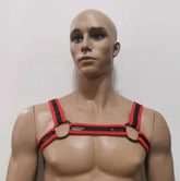 Neoprene Bulldog Harness w/Red Piping - OS