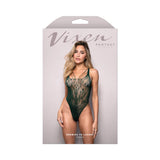 Fantasy Lingerie Vixen Enemies To Lovers Seamless Lace Teddy Green O/S