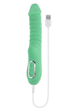 Evolved Full Throttle Rechargeable Warming Vibrator Silicone Mint Green