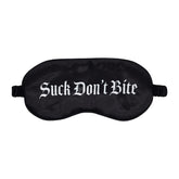 Ouch! Suck Don't Bite Printed Mask Satin Black