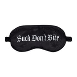 Ouch! Suck Don't Bite Printed Mask Satin Black