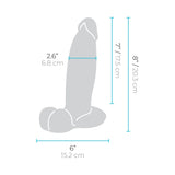 b-Vibe Slipskin Realistic Silicone Dildo 8 in. Girthy