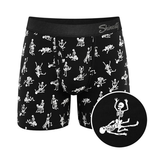 The Bare Back Bones Glow in the Dark Skeletons Ball Hammock® Pouch Underwear With Fly