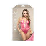 Fantasy Lingerie Opulence Split Pearl Cup Crotchless Teddy with Adjustable Pearl G-String (Discontinued)