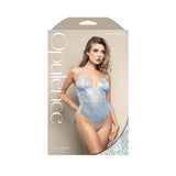 Fantasy Lingerie Opulence Split Pearl Cup Crotchless Teddy with Adjustable Pearl G-String (Discontinued)