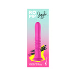 Romp Jiggle Rechargeable Silicone Thrusting Vibrating Dildo with Suction Cup - Pink