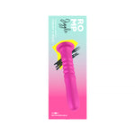 Romp Jiggle Rechargeable Silicone Thrusting Vibrating Dildo with Suction Cup - Pink