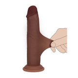 Realrock Sliding Skin Dual Density Silicone Dildo 6 in.