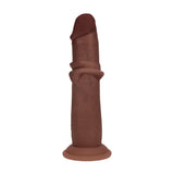 Realrock Sliding Skin Dual Density Silicone Dildo 8 in.