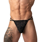 Male Power Ripple Micro V String Black