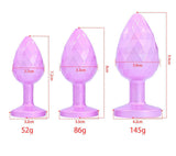 DIAMOND SHAPED ANAL PLUG WITH JEWEL