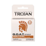 Trojan G.O.A.T Non-Latex Silicone Lubricated 3-Pack