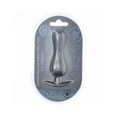 Ouch! Smooth Silicone Curvy Anal Plug 4.6 in. Gun Metal