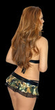 B626 - Gleaming Camo Tutu Skirt Set with Thong