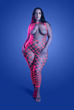 Want It All Reversible Rhinestone Bodystocking & Pasties - Boxed