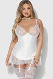 BRIDAL SATIN & LACE CHEMISE SET