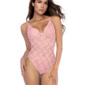 FLORAL BODYSUIT LIGHT PINK / S/M