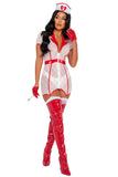 3PC PLAYBOY SEXY NURSE WHITE/RED