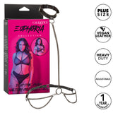 Euphoria Collection Chain Halter/Collar & Leash - Plus Size - Black