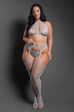 Most Wanted 3pc Gartered Stockings Set