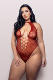 VIXEN Just Kissed Plunge Halter Teddy