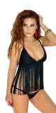 MIDNIGHT FLAME BABYDOLL SET WITH THONG