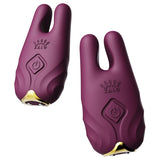 Zalo Nave Nipple Clamps-Velvet Purple