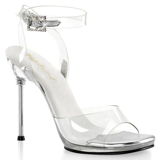 Fabulicious  Chic-06 Clear Platform Wrap Around Ankle Strap Sandal