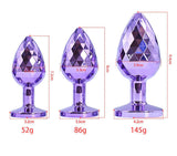 DIAMOND SHAPED ANAL PLUG WITH JEWEL