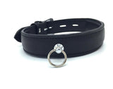 GARMENT LEATHER COLLAR WITH LOCKING BUCKLE