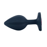 Lemon Squeezer Shaped Black Color Silicone Anal Plug w/Jewel