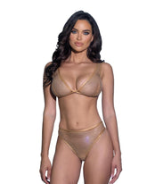 Roma Think Sparkle Rhinestone Bralette 2PC Set - Nude