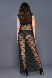 Lacy Flower Gown with Matching Top and Panty