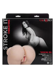 Stroke It Vibrating Twerking Rechargeable BBL Masturbator - Pussy & Ass - Vanilla