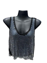 CROPPED TANK TOP WITH FLAT BACK RHINESTONES - OS