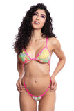 MB Groovy Mesh/Hot Pink Open Back Romper OS