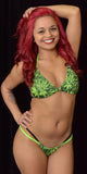 WEED DOUBLE STRING THONG & BRA SET