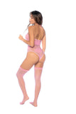 Pink Bow and Lace Bodysuit Set
