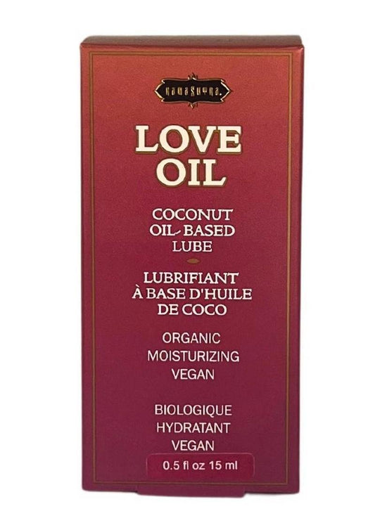 Love Oil Coconut Based Lubricant .50oz Mini Bottle with Dropper