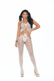 CROCHET BODYSTOCKING WHITE OS