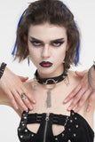 GOTHIC COLLAR WITH CHAIN AND SPIKES