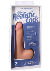 The Realistic Cock with Balls Ultraskyn Removable Vac-U-Lock Suction Cup 7in