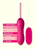 Blush Carina Rechargeable Silicone Vibrating Egg - Velvet Fuchsia