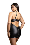 Zipper Chemise with Buckle Halter