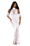 Dreamgirl Geometric Fence Net Bodystocking Gown