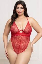 LACE HIGH CUT TEDDY (PACKAGED)