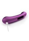 Tempo Pressure Sensing App Controlled Kinky Finger Tapping Rechargeable Silicone G-spot Vibrator - Purple/Black