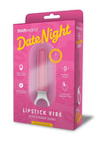Bodywand Date Night Rechargeable Silicone Lipstick Vibrator - Pink/White