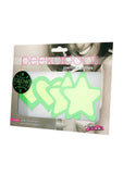 Peekaboo Glow In The Dark Hearts & Stars Pasties - Green